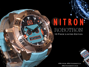 Robotron/ Pale Blue and Rose Gold